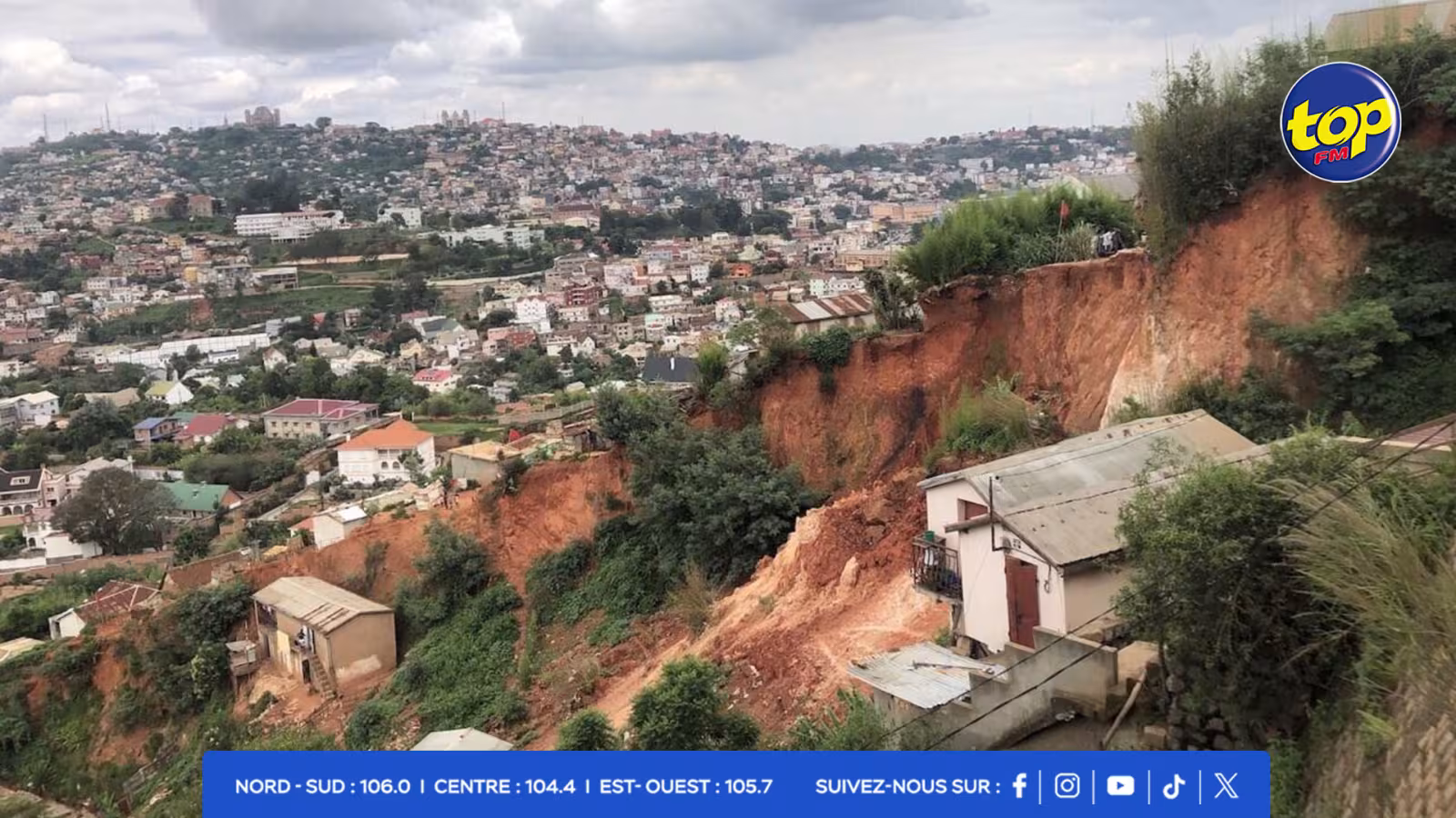 2 000 personnes face à un risque imminent d’éboulements à Antananarivo