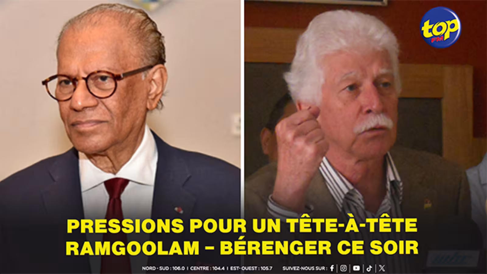 Pressions pour un tête-à-tête Ramgoolam – Bérenger