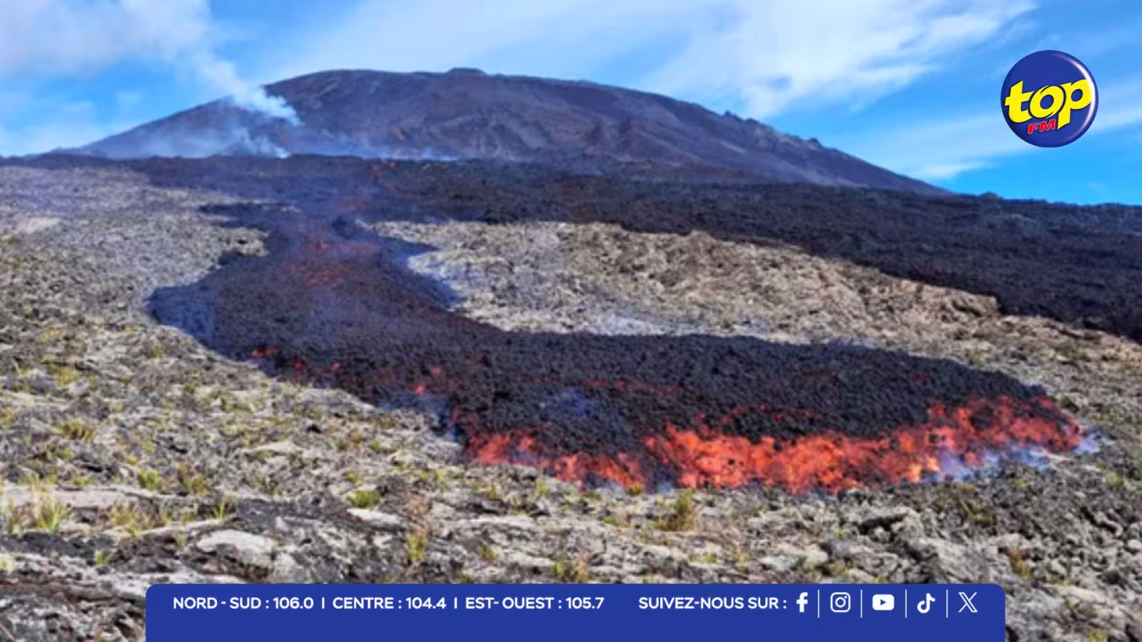La Réunion : le Piton de la Fournaise poursuit son activité volcanique 