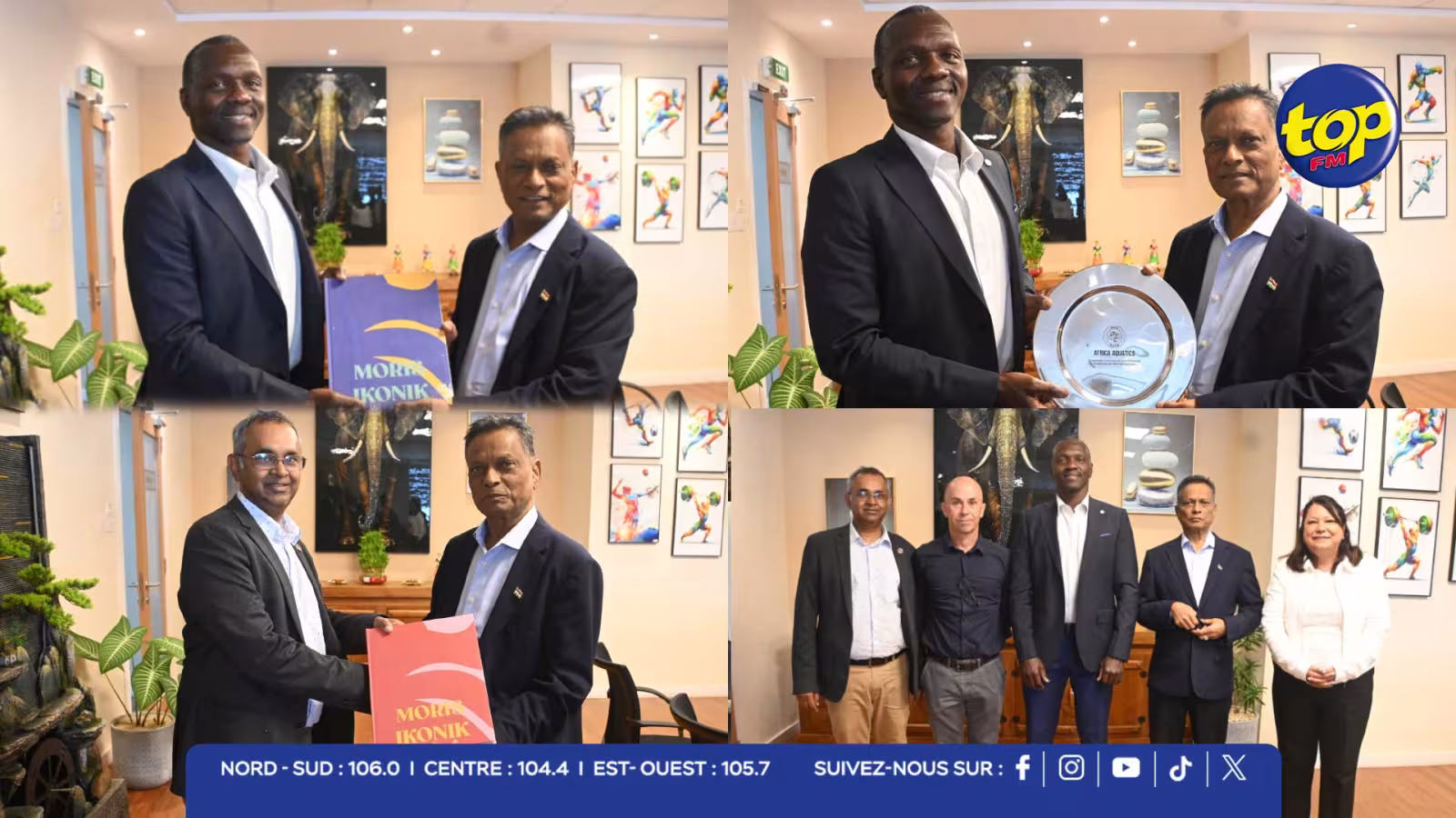 Coopération sportive : les dirigeants d'Africa Aquatics reçus par le ministre Deven Nagalingum