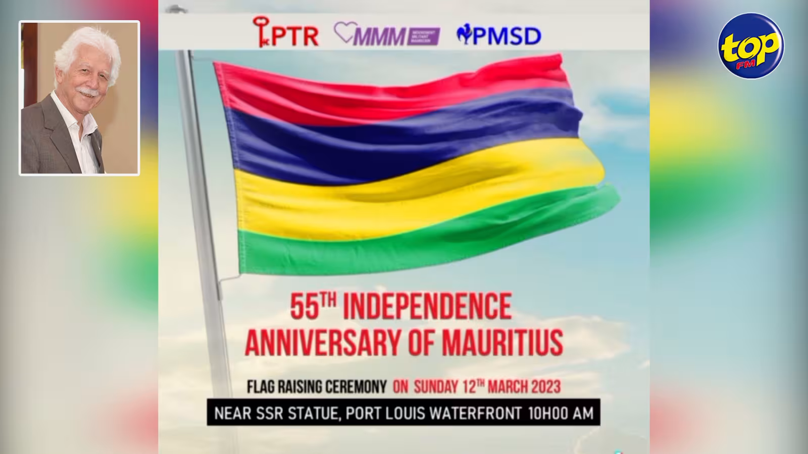 Célébrations pour marquer les  55 ans de l’indépendance du pays : « Gouvernement pas pe faire du tout ce qui bizin ;Le PTr, le MMM et le PMSD seront au Caudan pour une cérémonie de levée du drapeau , dans  un élan patriotique », indique Paul Bérenger