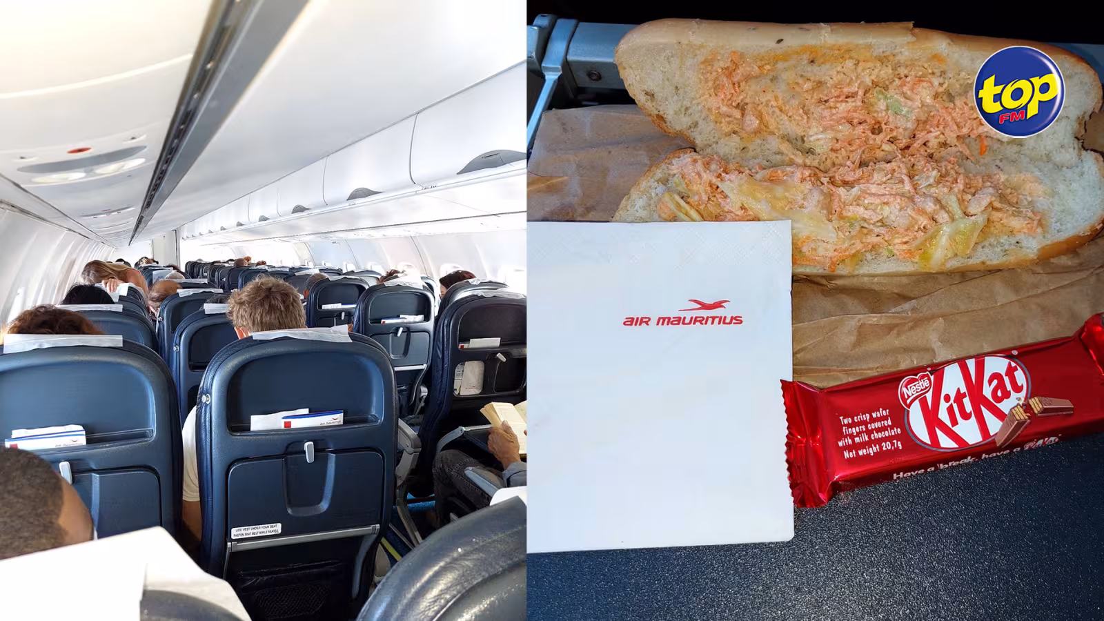 Sur les vols Maurice-Rodrigues : un pain et une barre de chocolat, les repas servis par Air Mauritius font grincer les dents