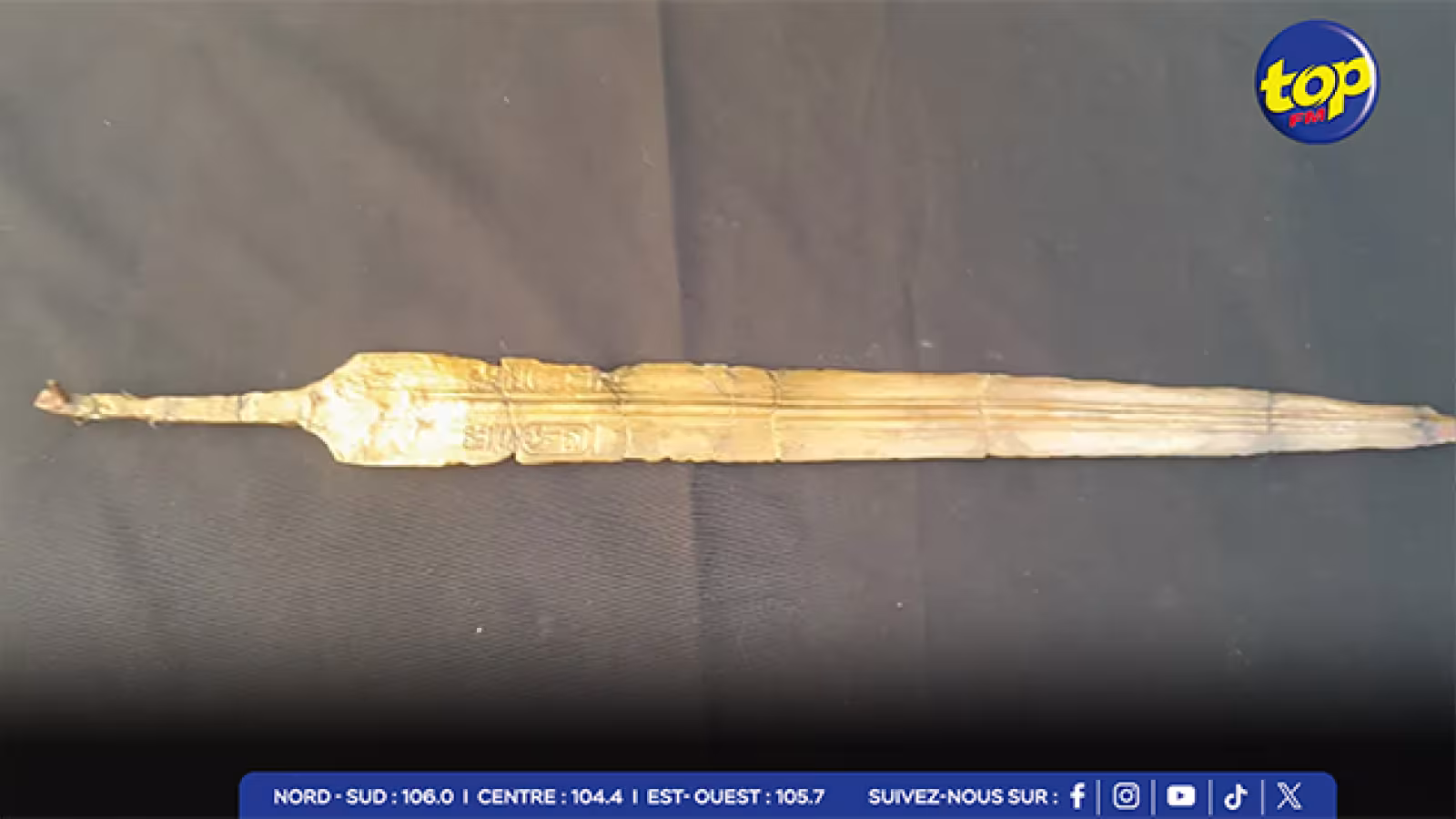 Ancient remains of Egyptian army barracks and a bronze sword unearthed by archaeologists