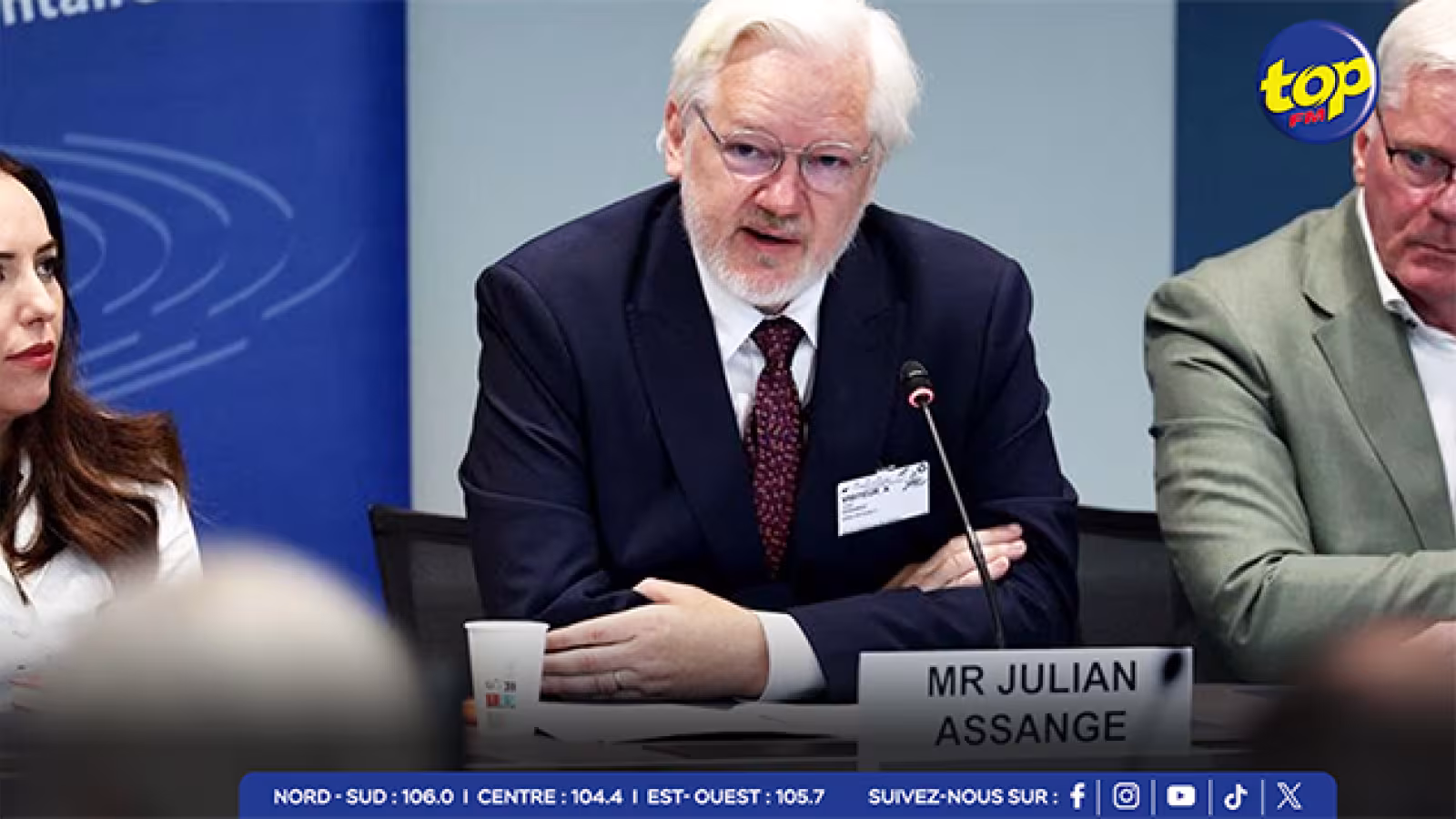 Au Conseil de l'Europe, Assange témoigne pour la première fois depuis sa libération