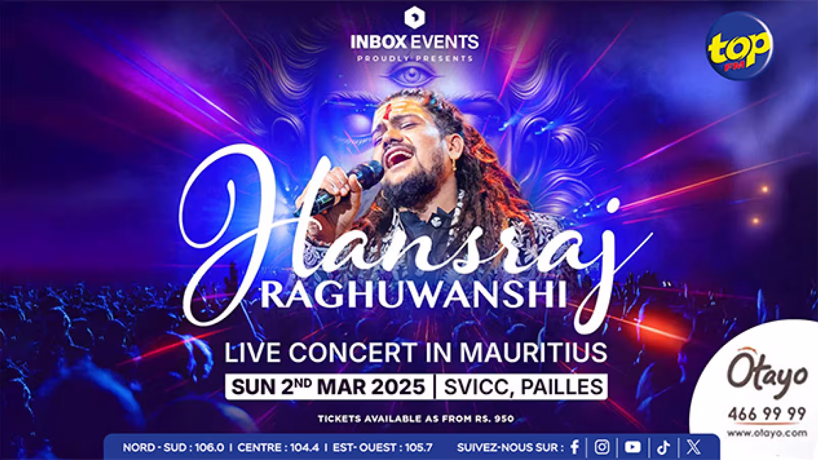 Au SVICC ce dimanche : Hansraj Raghuwanshi en concert