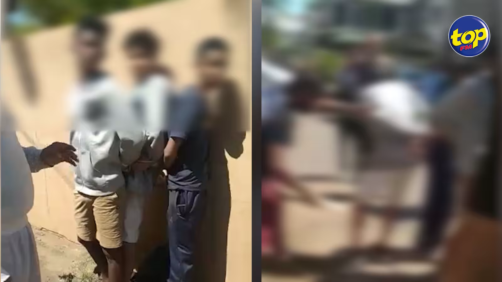 Vidéo en circulation : 3 ados soupçonnés de vol malmenés en pleine rue… l’un d’eux frappé à l’aide d’une planche en bois