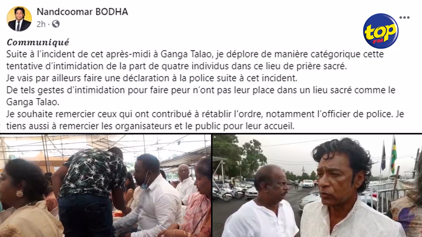Expulsé alors qu’il assistant à la Rudra Maha Yaj à Grand-Bassin hier : Nando Bodha envisage de porter plainte à la police