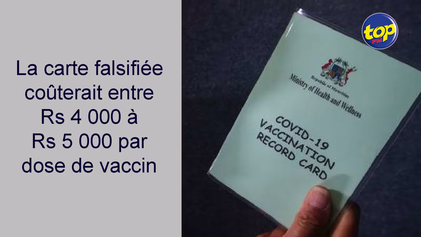 Allégations de trafic de cartes de vaccination anti-covid 19 :  la police met en garde contre tout délit de falsification
