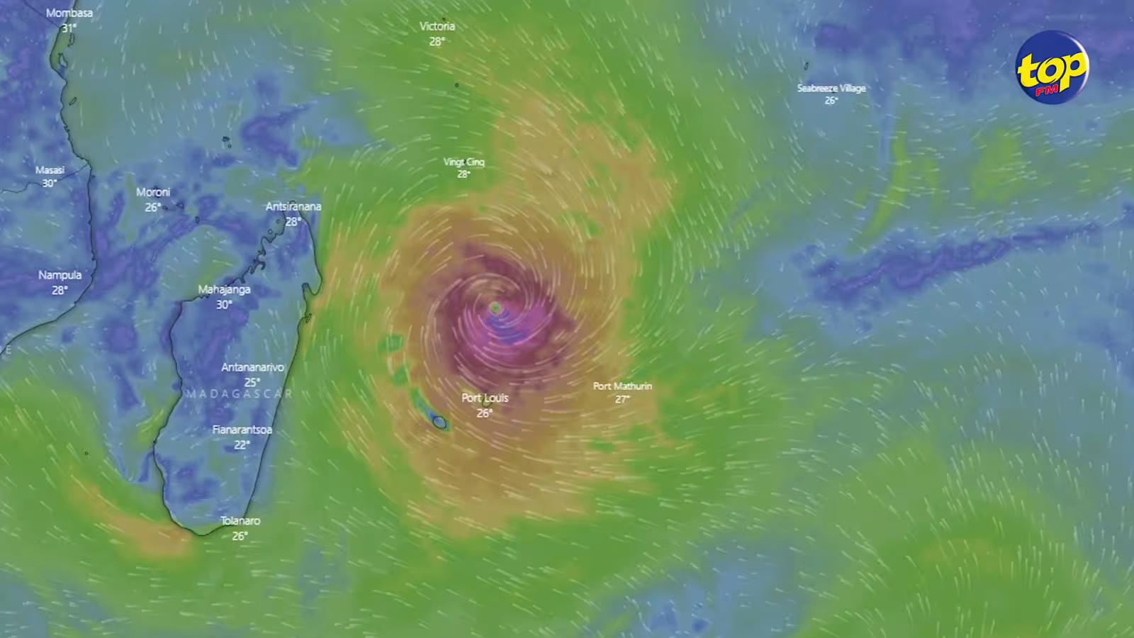 Emnati continue à s’approcher de notre région  : il représente une menace  potentielle pour Maurice, forte probabilité qu’on passe en alerte 3, vers 16 heures