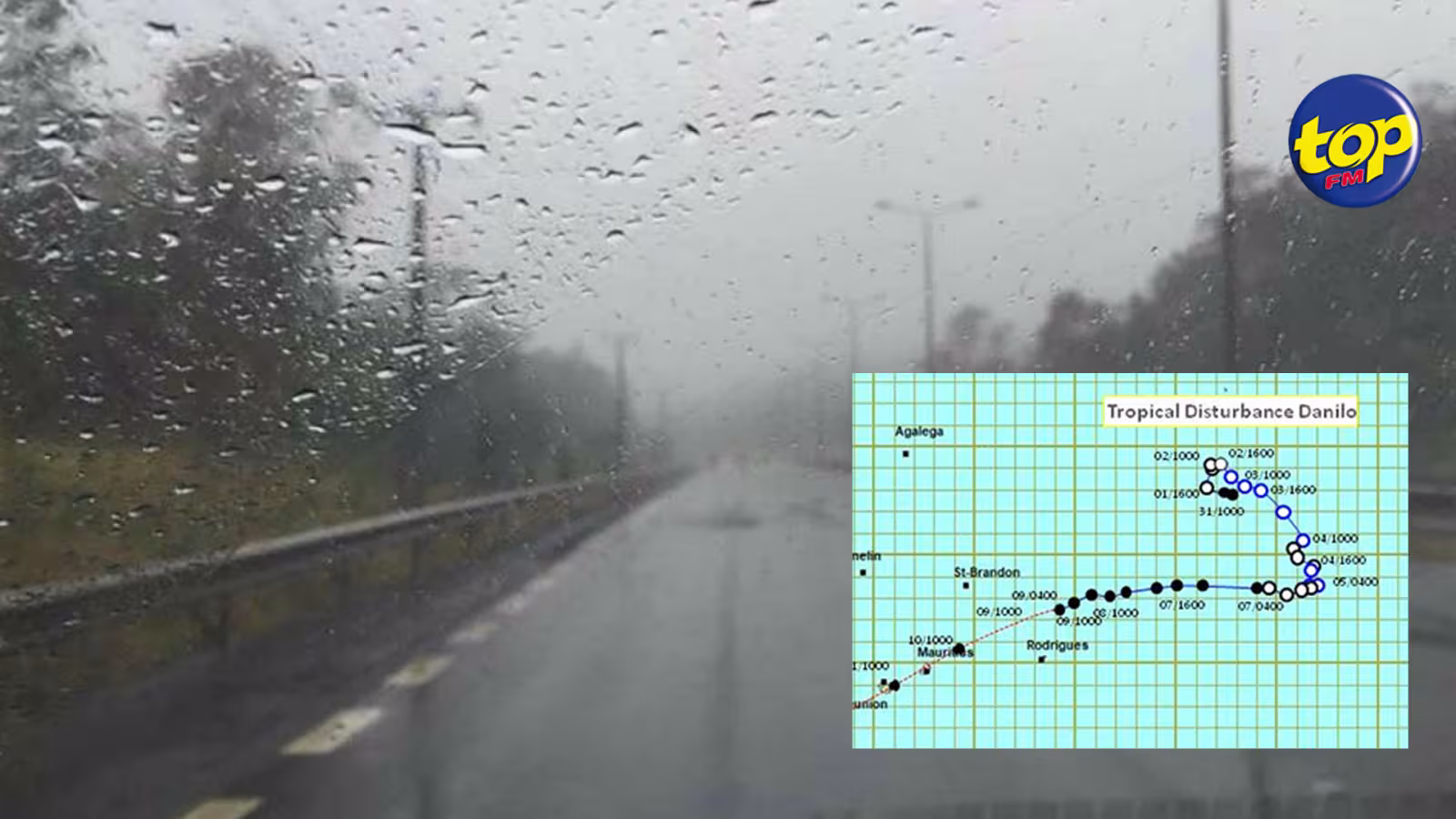 Météo : Danilo désormais une perturbation tropicale, des averses attendues dans toute l’île ce dimanche