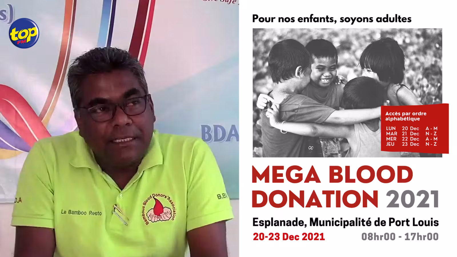 Dernier jour de la Mega Blood Donation à la Municipalité de Port Louis : La Blood Donors Association lance un appel à tous ceux qui se trouvent dans cette  région de venir faire don de leurs sang