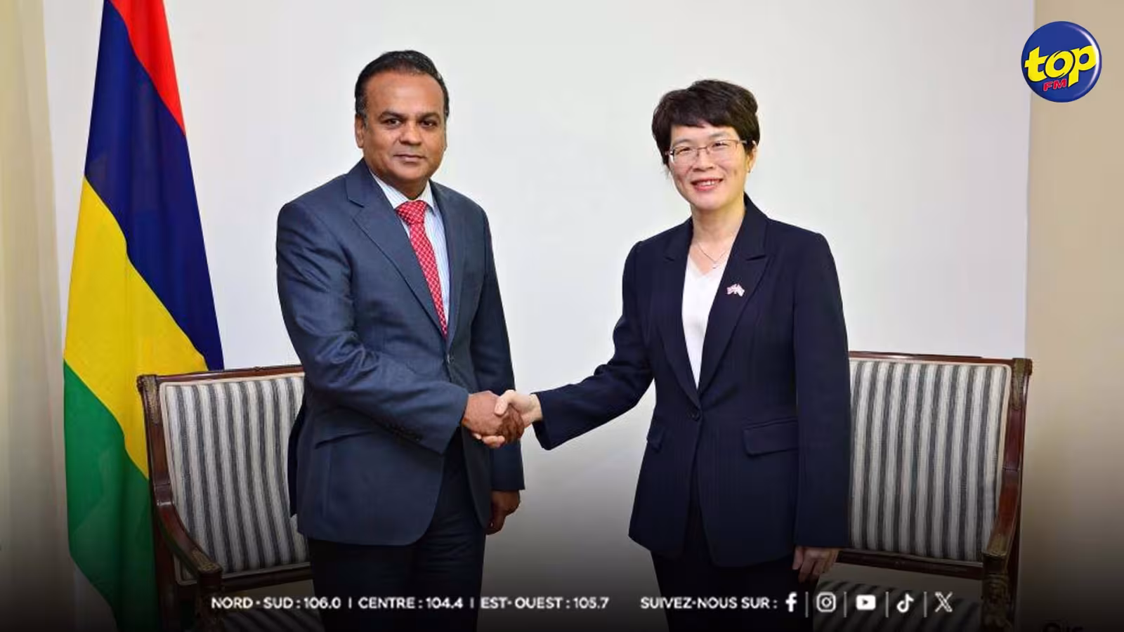 Diplomatie Maurice-Chine : L’ambassadeur Huang Shifang rencontre le ministre Ritesh Ramful