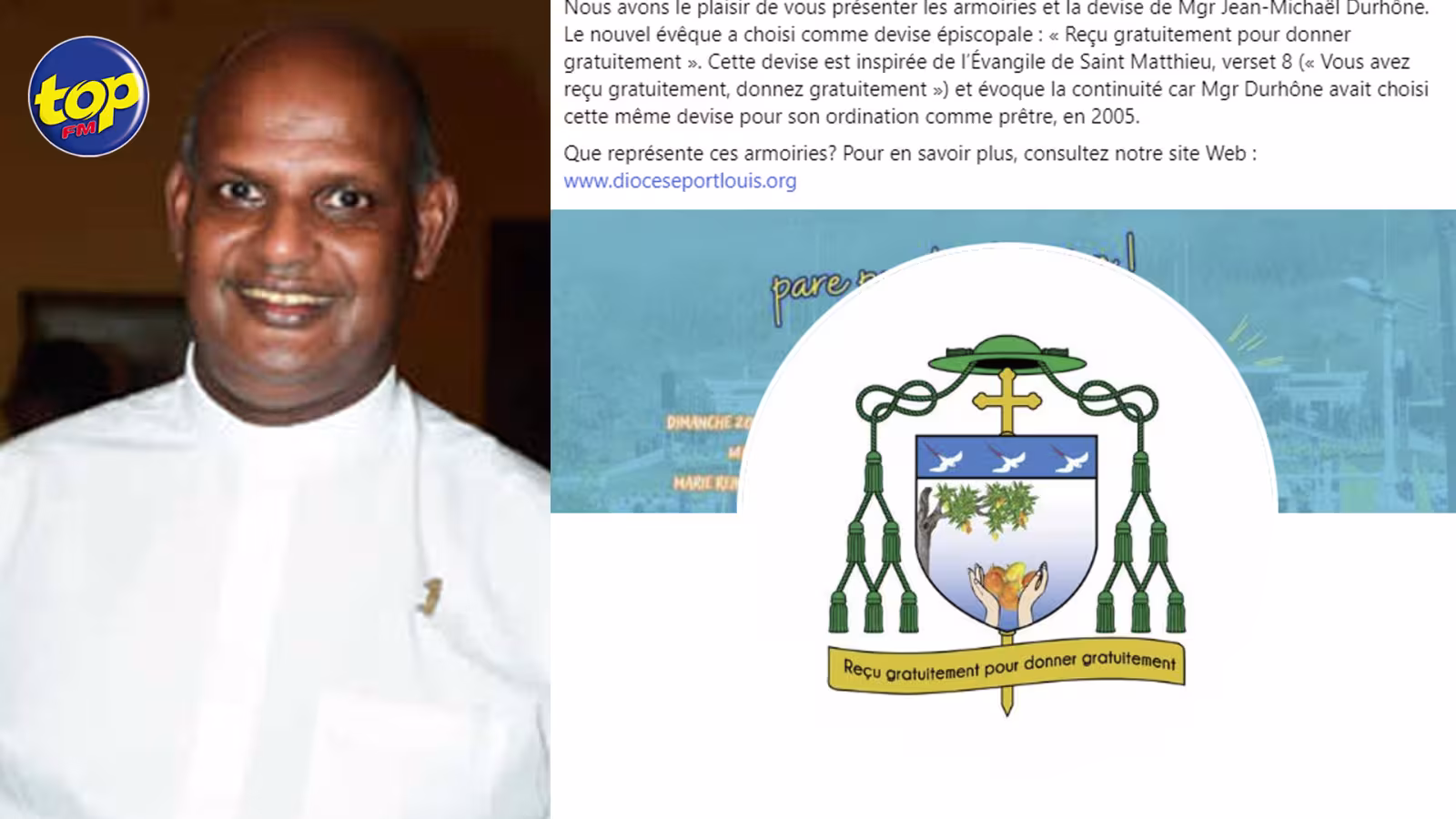 En vue de son ordination épiscopale : la devise et les armoiries de l’évêque désigné Jean Michaël Durhône dévoilées