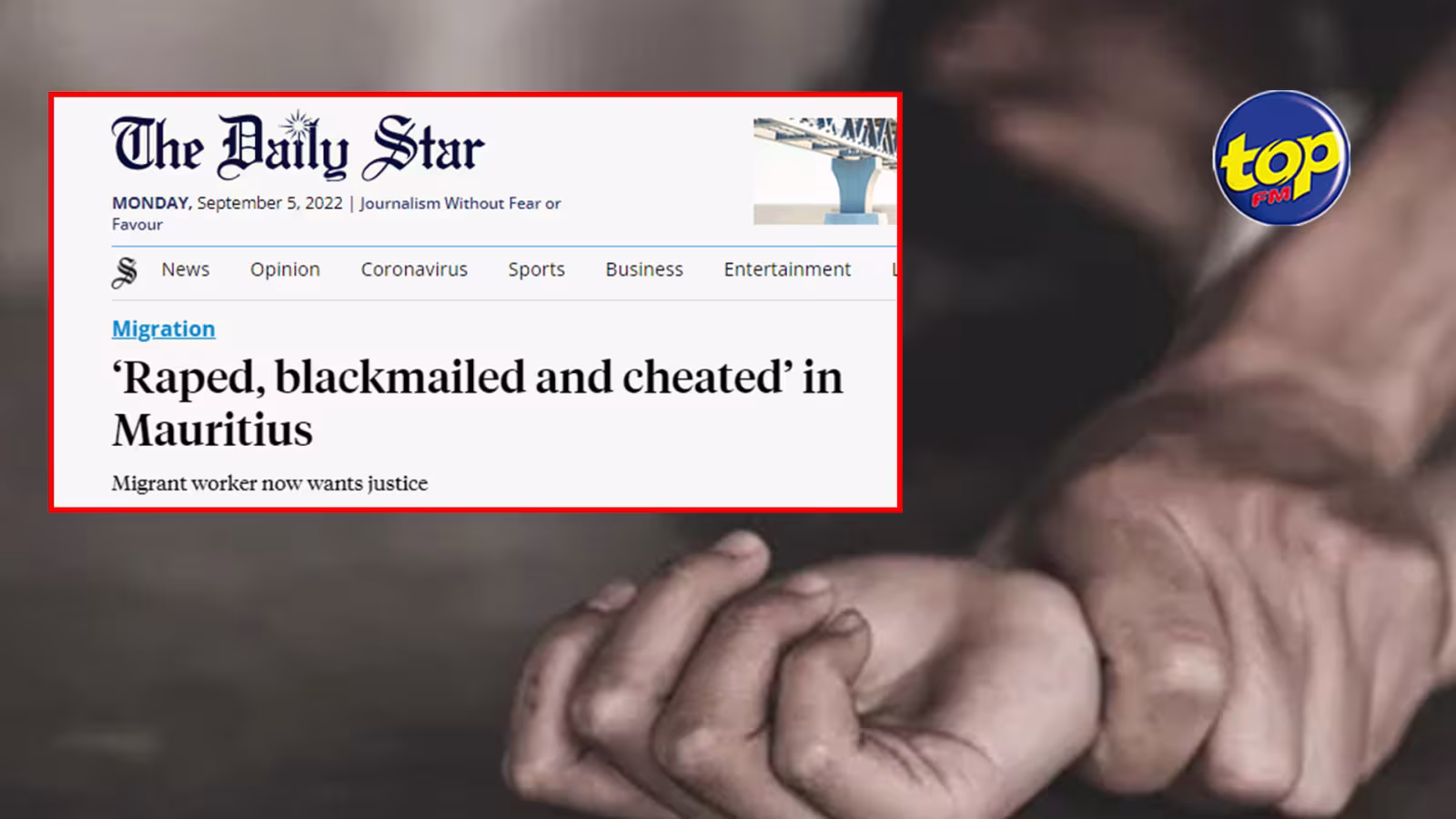 Viol allégué d’une travailleuse bangladaise dans une usine à Maurice : la victime présumée a pu déposer plainte dans son pays, soutient un article du Daily Star, qui annonce des développements