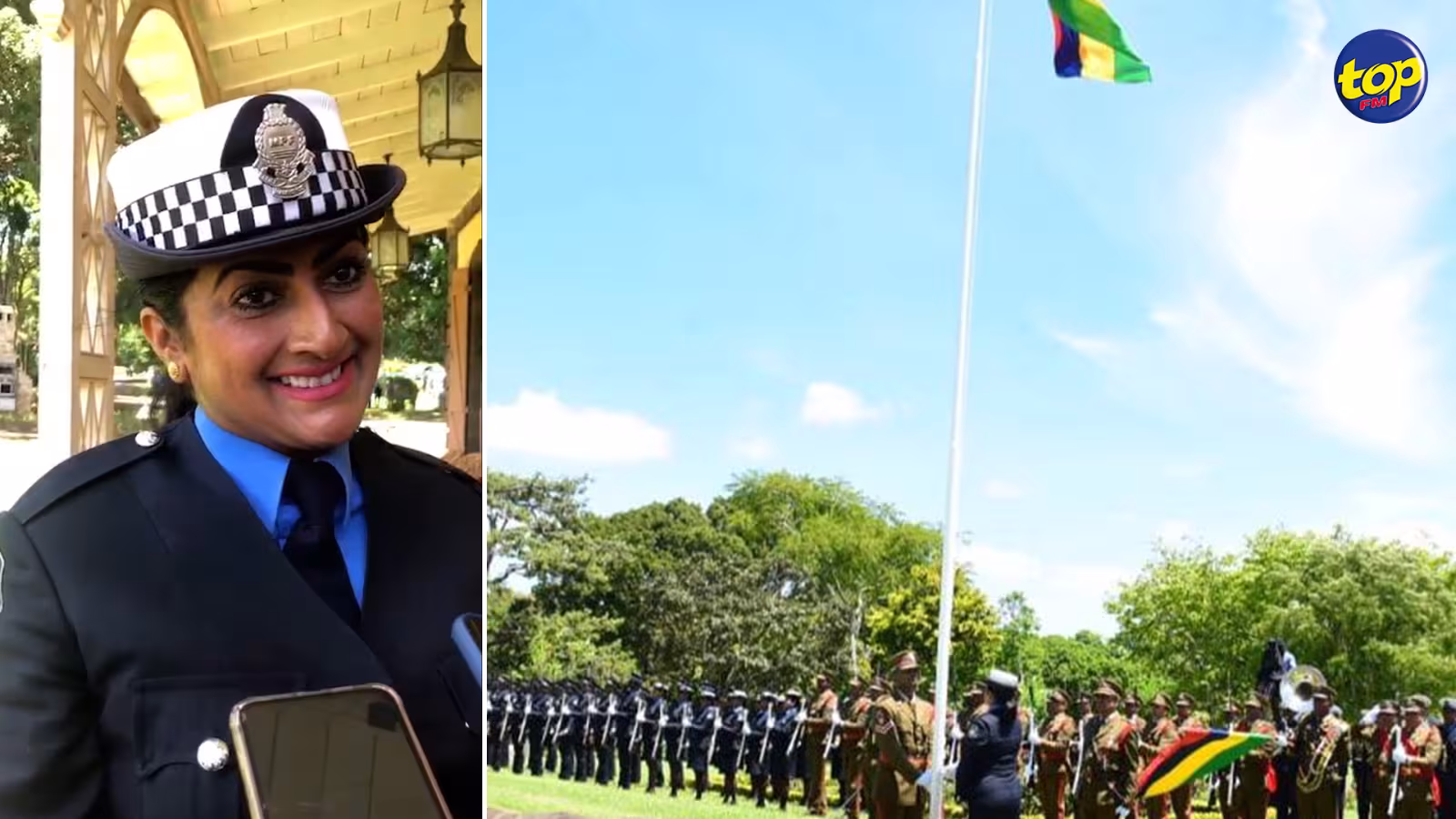 Avoir le privilège de hisser le drapeau national : émue, la policière, Reshma Daulat-Sunboccus, qualifie cette expérience d’indescriptible.