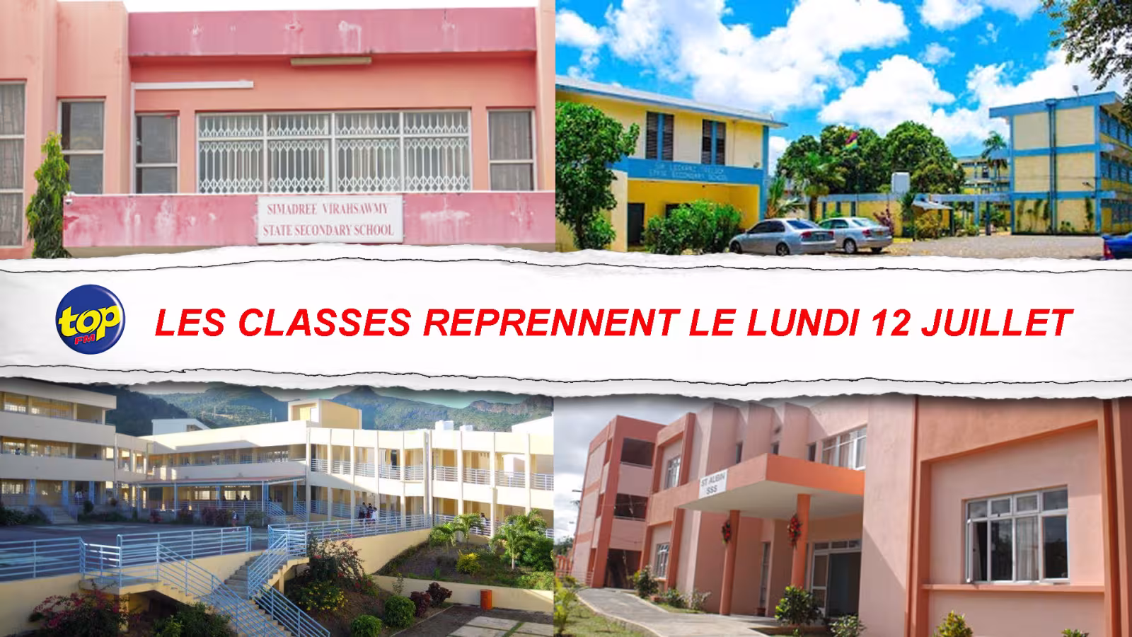 Les classes reprennent le lundi 12 juillet dans les collèges Simadree Virahsawmy, GMD Atchia, St Aubin SSS et Sir Lecraz Teelock SSS