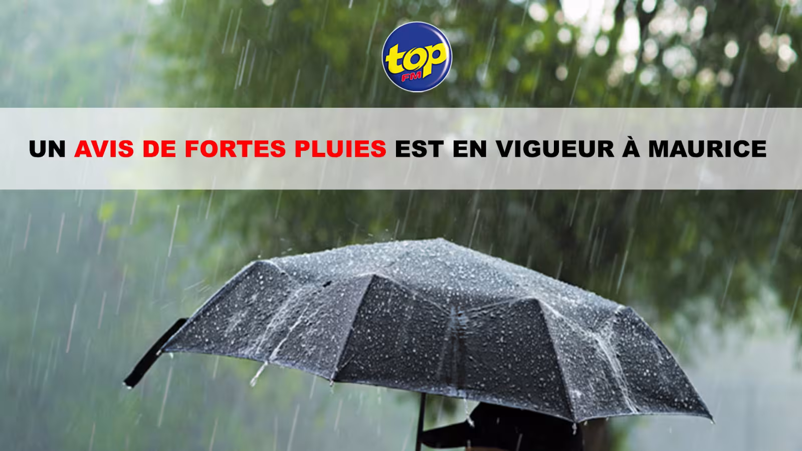 Météo : Un avis de fortes pluies est en vigueur à Maurice