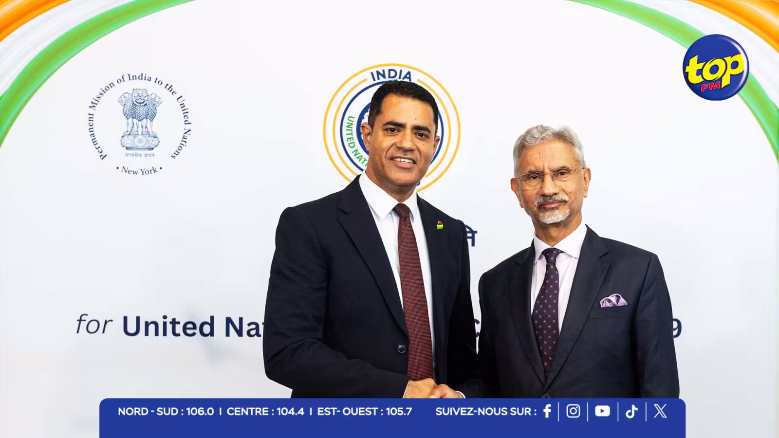 Fabrice David rencontre Subrahmanyam Jaishankar à New York