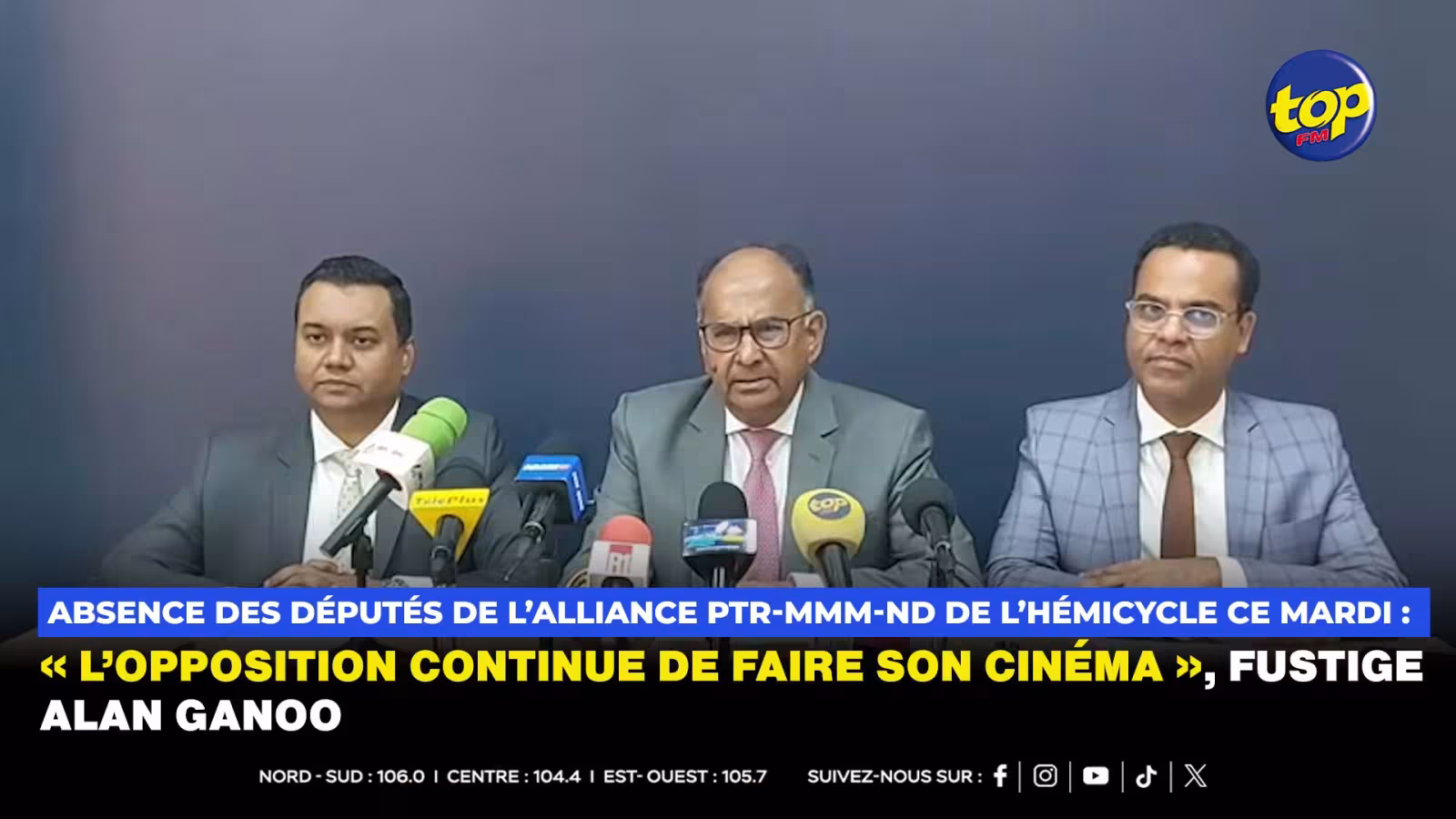Absence des députés de l’alliance PTr-MMM-ND de l’hémicycle ce mardi : « L’opposition continue de faire son cinéma », fustige Alan Ganoo