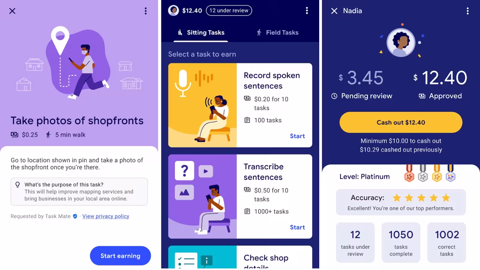 L’application Google,Task Mate, qui fait gagner de l’argent à ses utilisateurs