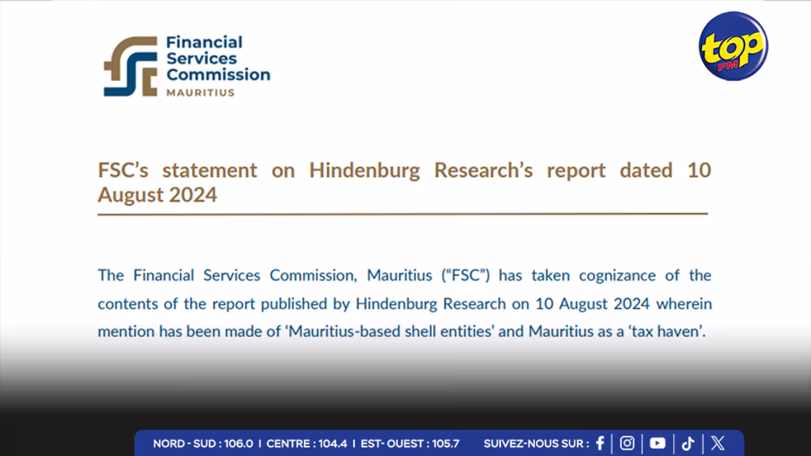 Hindenburg Report :