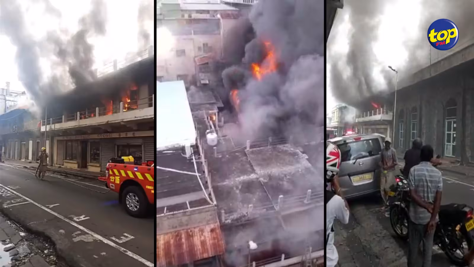 Incendie à la rue Jummah Mosque dans la capitale : un magasin a été la proie des flammes, pas de blessés, le feu circonscrit