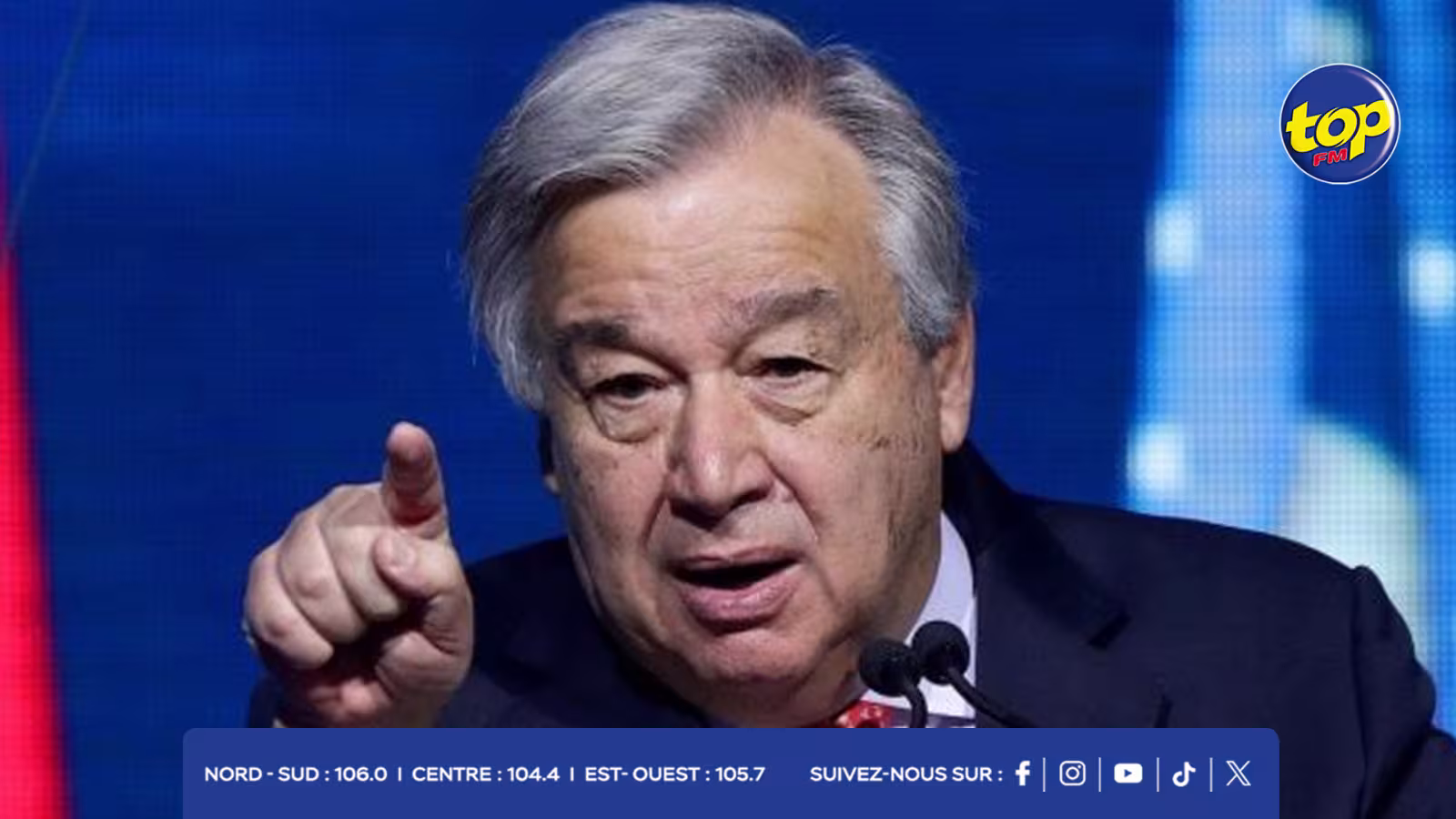 Antonio Guterres, le chef de l'ONU appelle à réparer «les injustices historiques» envers l'Afrique
