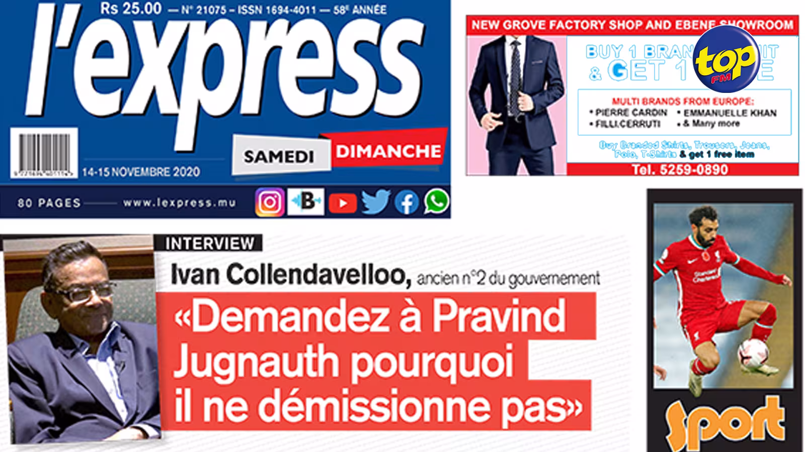 Ivan Collendavelloo sort de son mutisme : « Demandez à Pravind Jugnauth pourquoi il ne démissionne pas », Je prends vos articles et les reçus circulés par Arvin Boolell at face value !! », lance l’ancien numéro 2 du gouvernement, dans une déclaration à nos confrères de l’Express