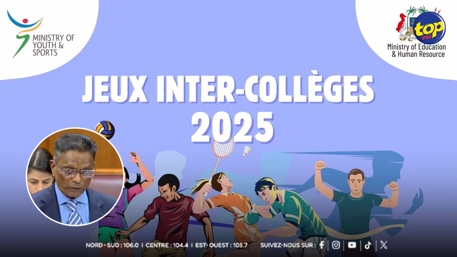Inter-collèges : les compétitions ont repris et prendront fin en juin, annonce le ministre Deven Nagalingum