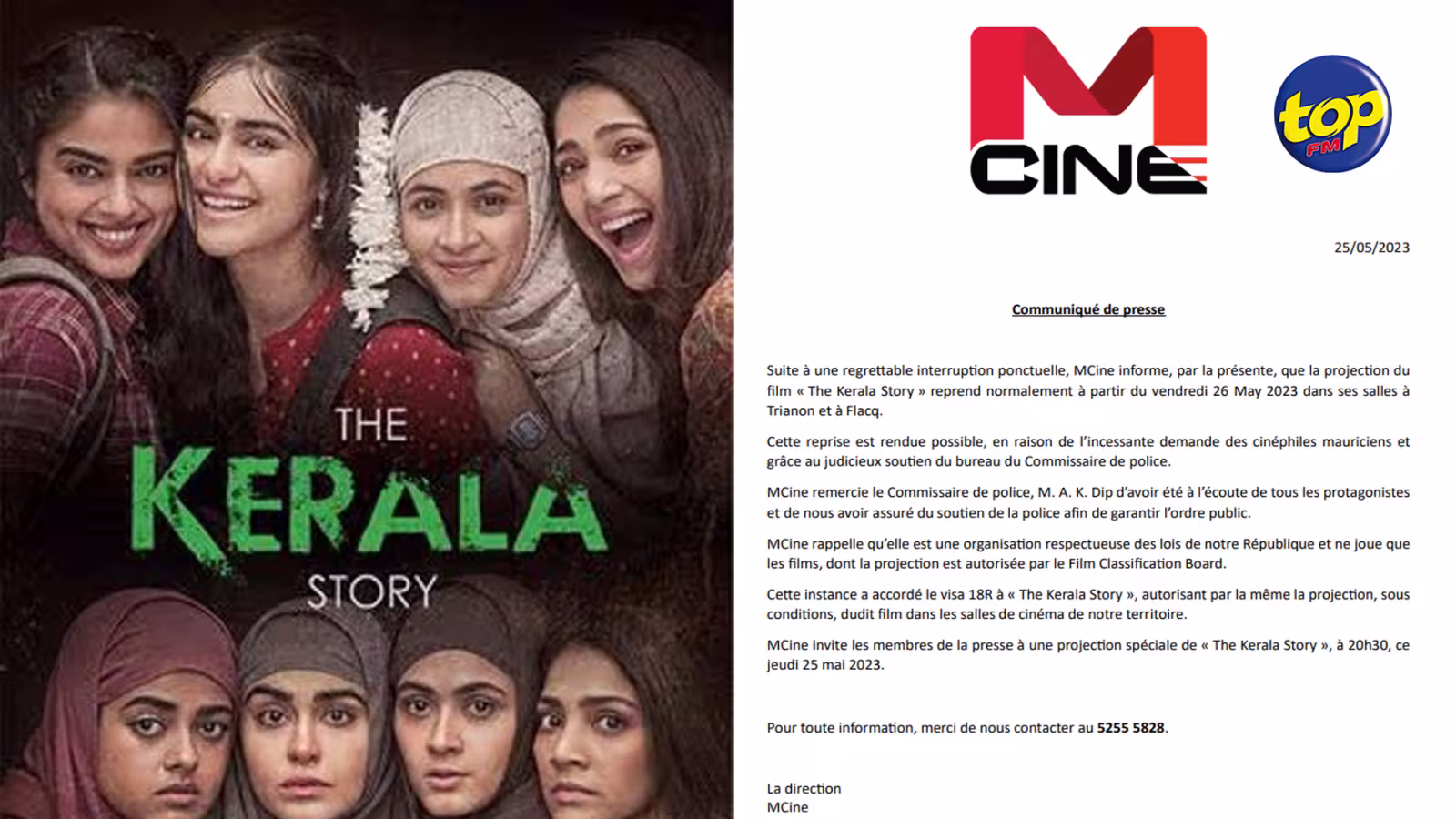 The Kerala Story: la projection du film reprend ce vendredi dans les salles de MCine