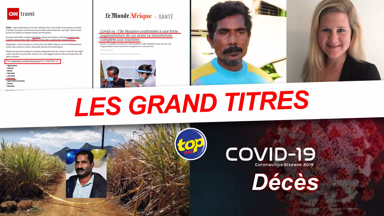 Les grand titres de Top Fm de ce mercredi 15 septembre