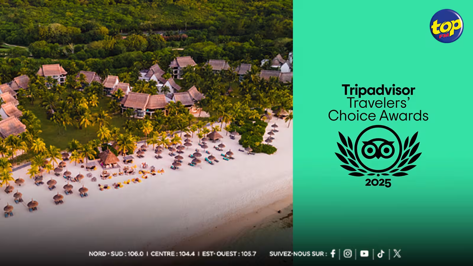 Trip Advisor Traveler’s Choice Awards : Dinarobin Beachcomber Golf Resort & Spa reconnu meilleur hôtel d’Afrique