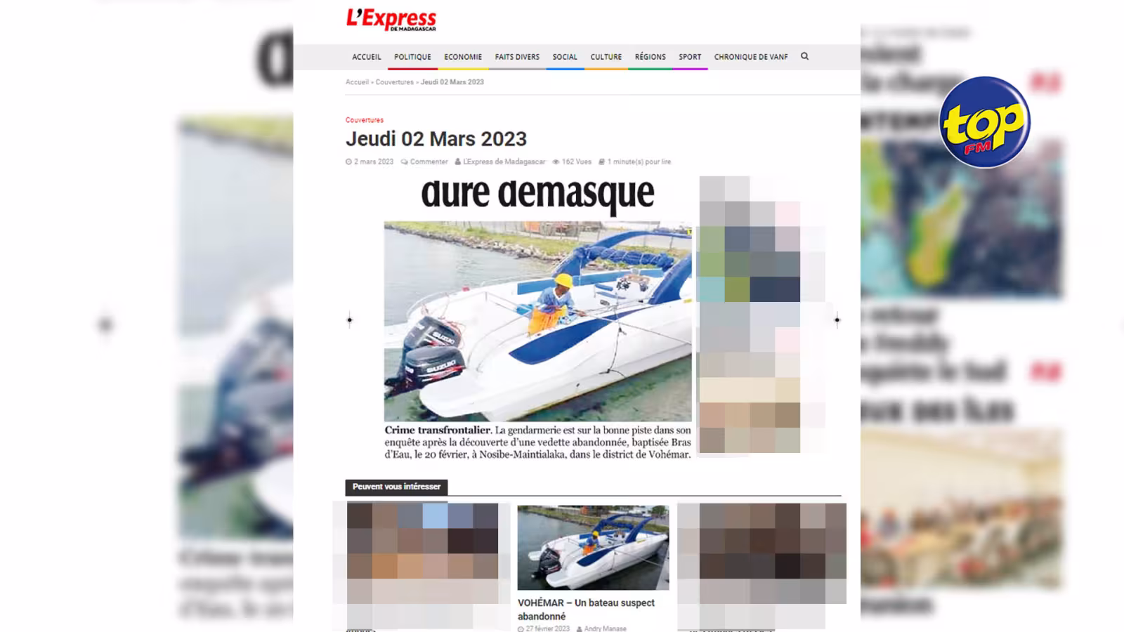 Embarcation abandonnée à Vohémar, Madagascar :  trois mauriciens recherchés ; la police malgache soupçonne un vaste réseau de trafic de drogue entre Maurice et la Grande Ile, selon la presse 