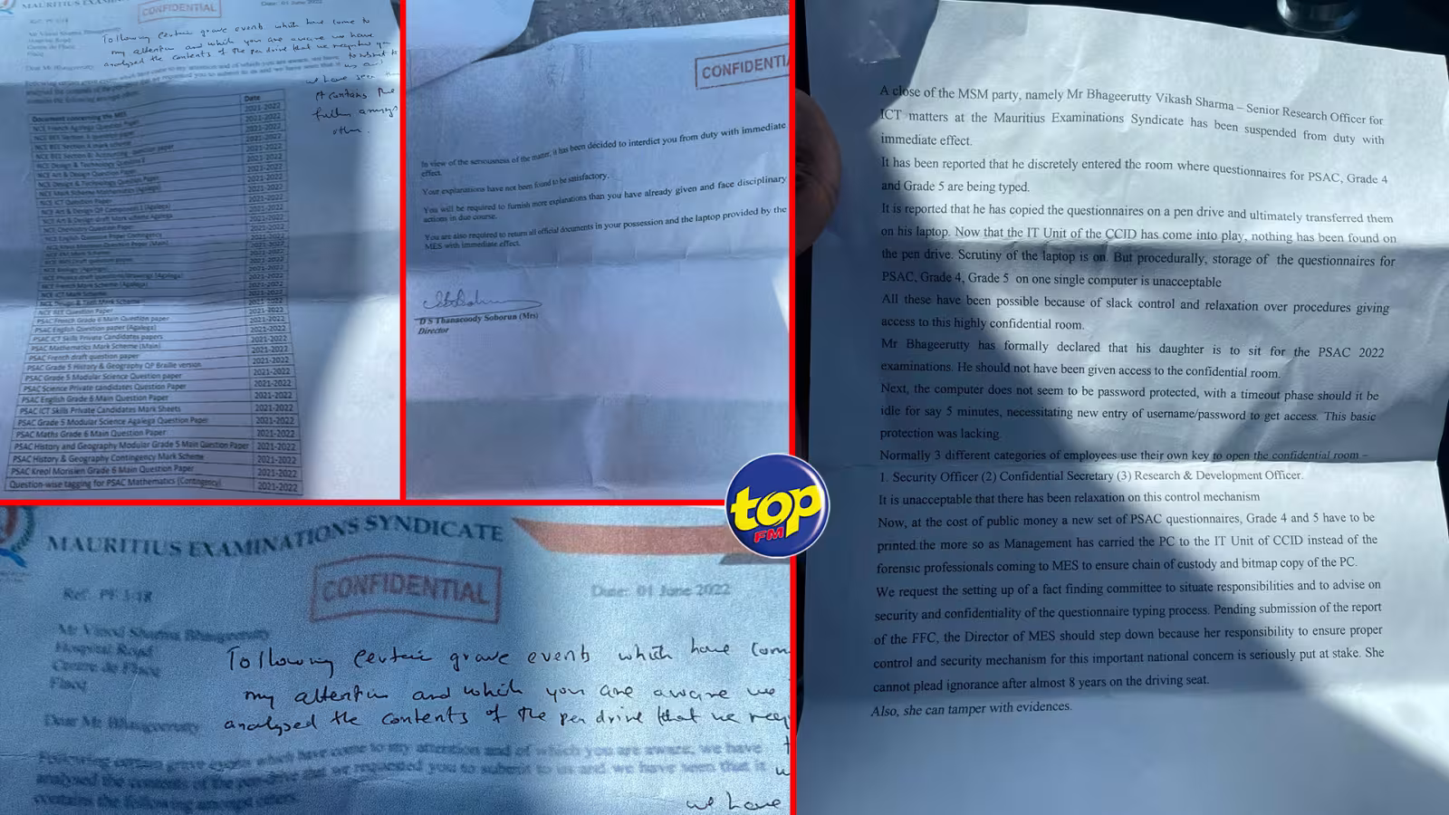 Alors que la ministre de l’Education parle d’une tentative de fuite des papiers d’examens nationaux au MES :  Des documents de l’organisme en circulation confirment qu’il y a bel et bien eu des fuites…