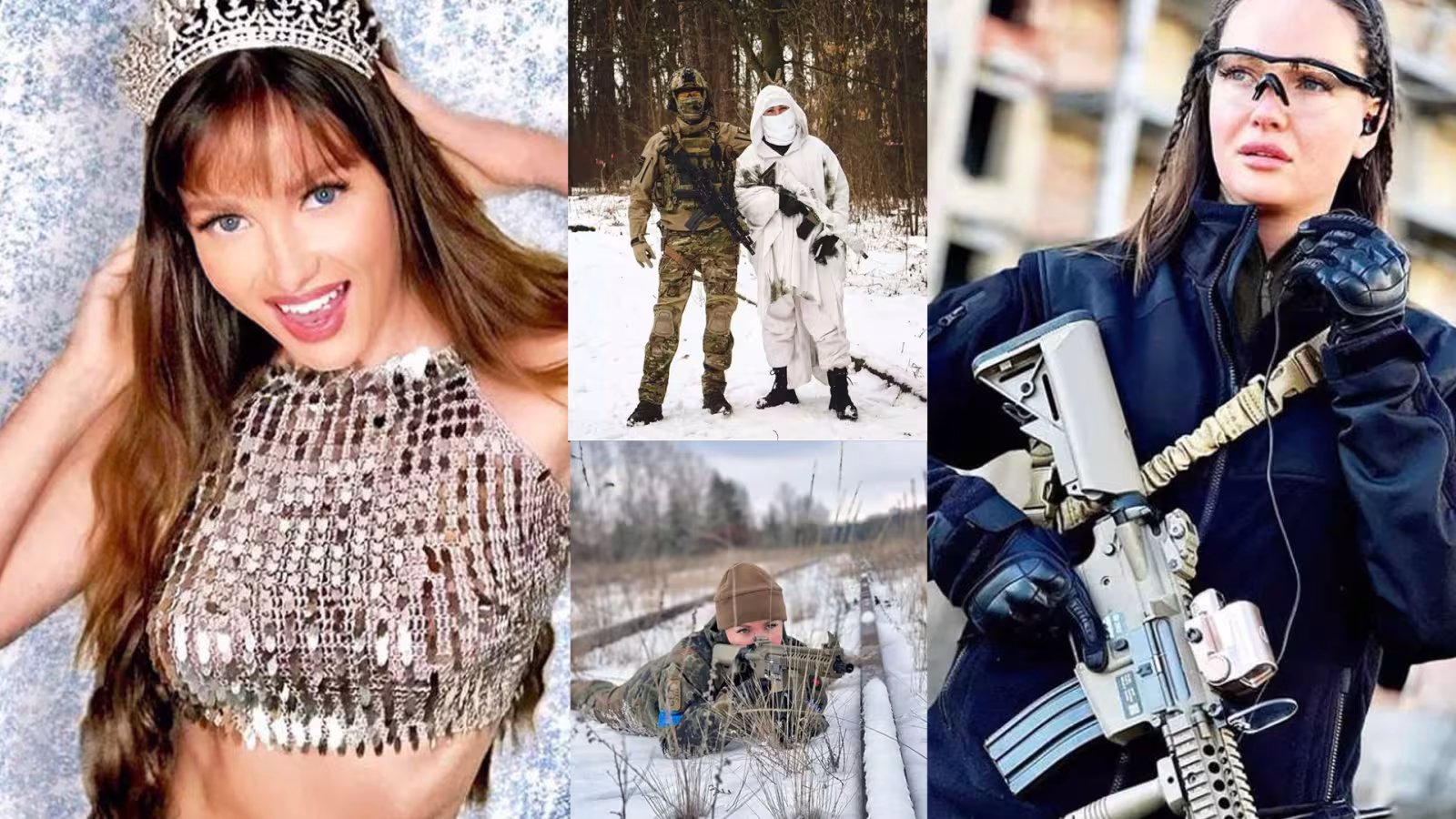 Les photos d’Anastasia Lena ex-Miss Ukraine sur les champs de bataille defendant sa patrie sont devenues virales.