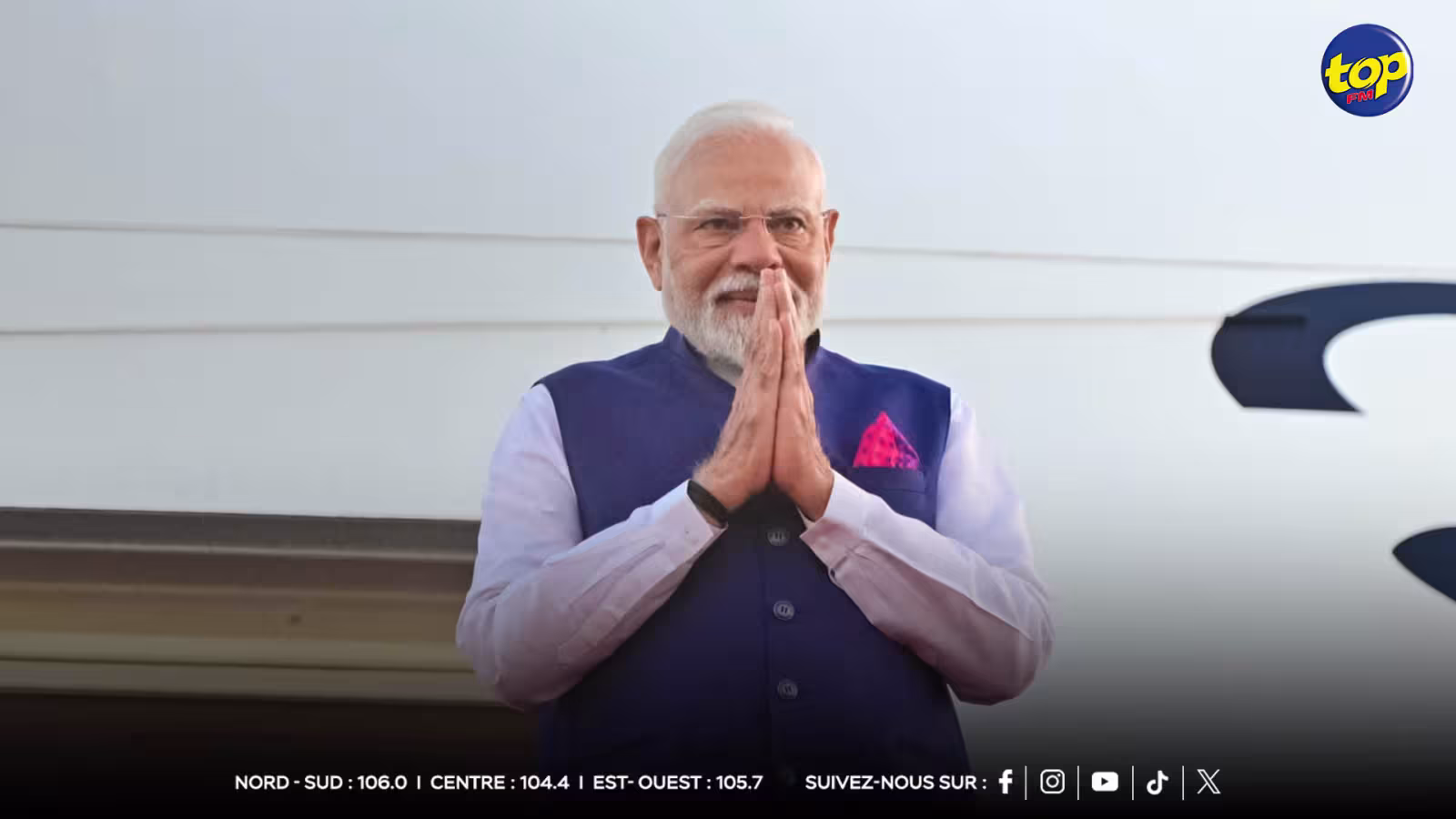 Visite d’État de Narendra Modi : le Premier ministre indien à l’aéroport pour son retour