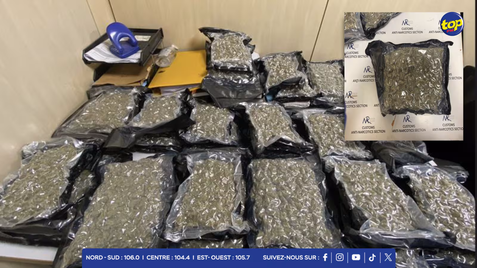 Saisie de drogue à l’aéroport SSR : la MRA intercepte un britannique avec du cannabis évalué à près de  Rs 24 millions