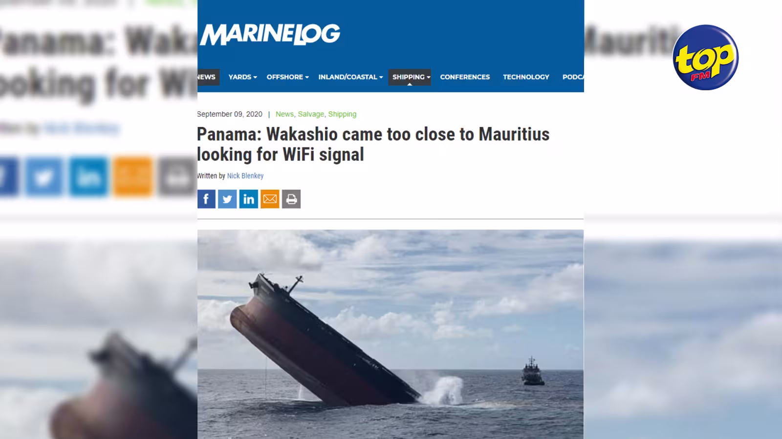 Outre l’approche irrégulière du capitaine du Wakashio : l’utilisation d’une mauvaise carte électronique de navigation évoquée