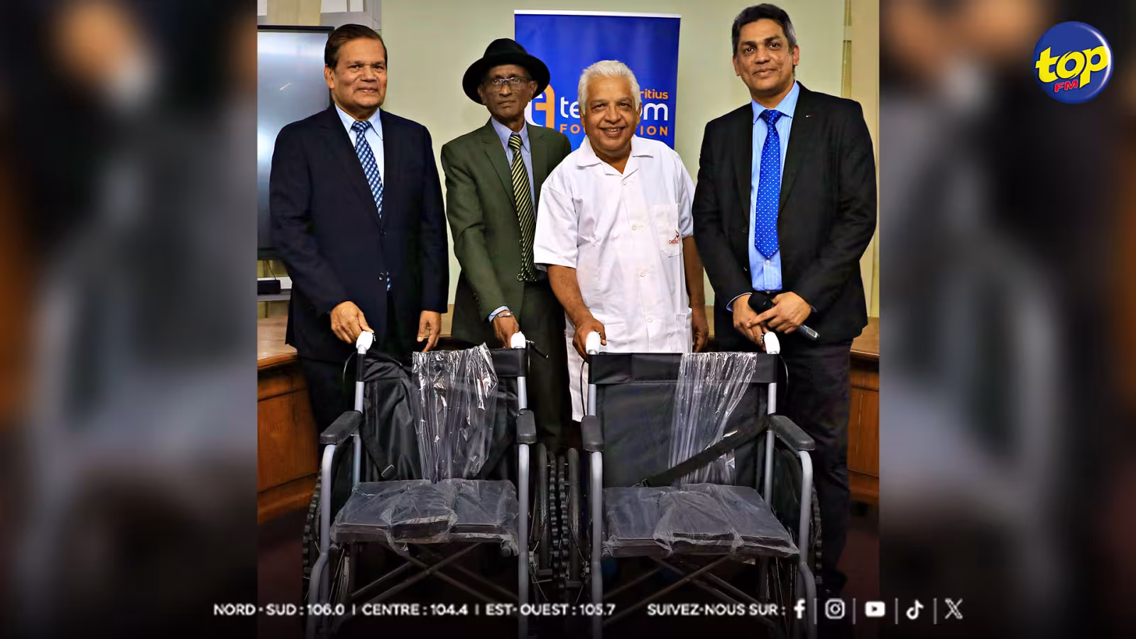 Santé : Mauritius Telecom offre 10 fauteuils roulants au Cardiac Centre