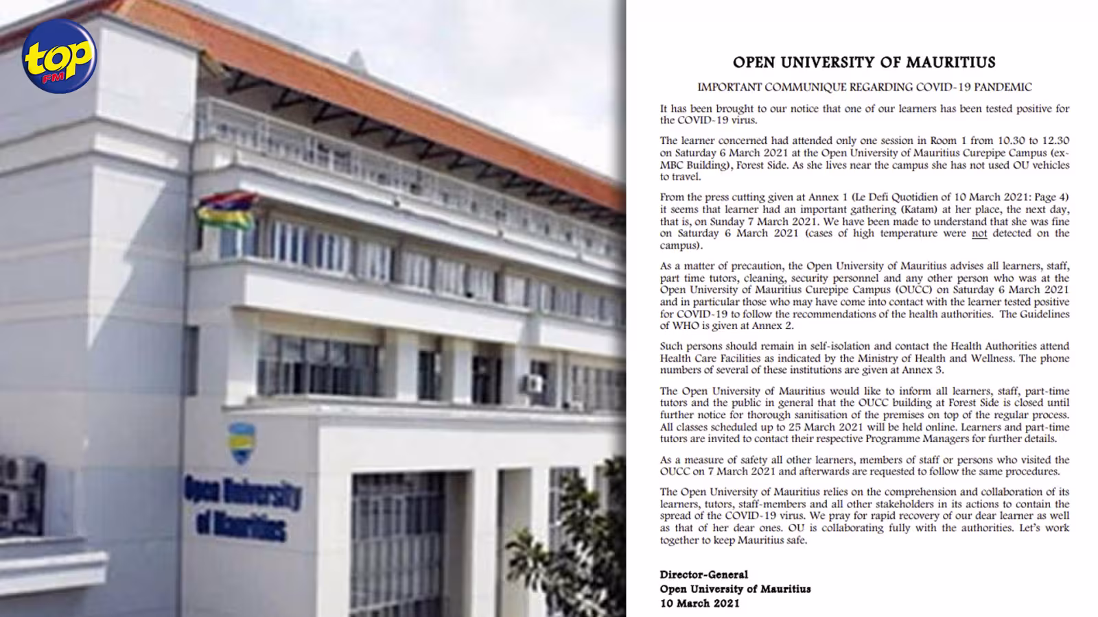 Covid-19 : l’Open University of Mauritius repousse légèrement les examens