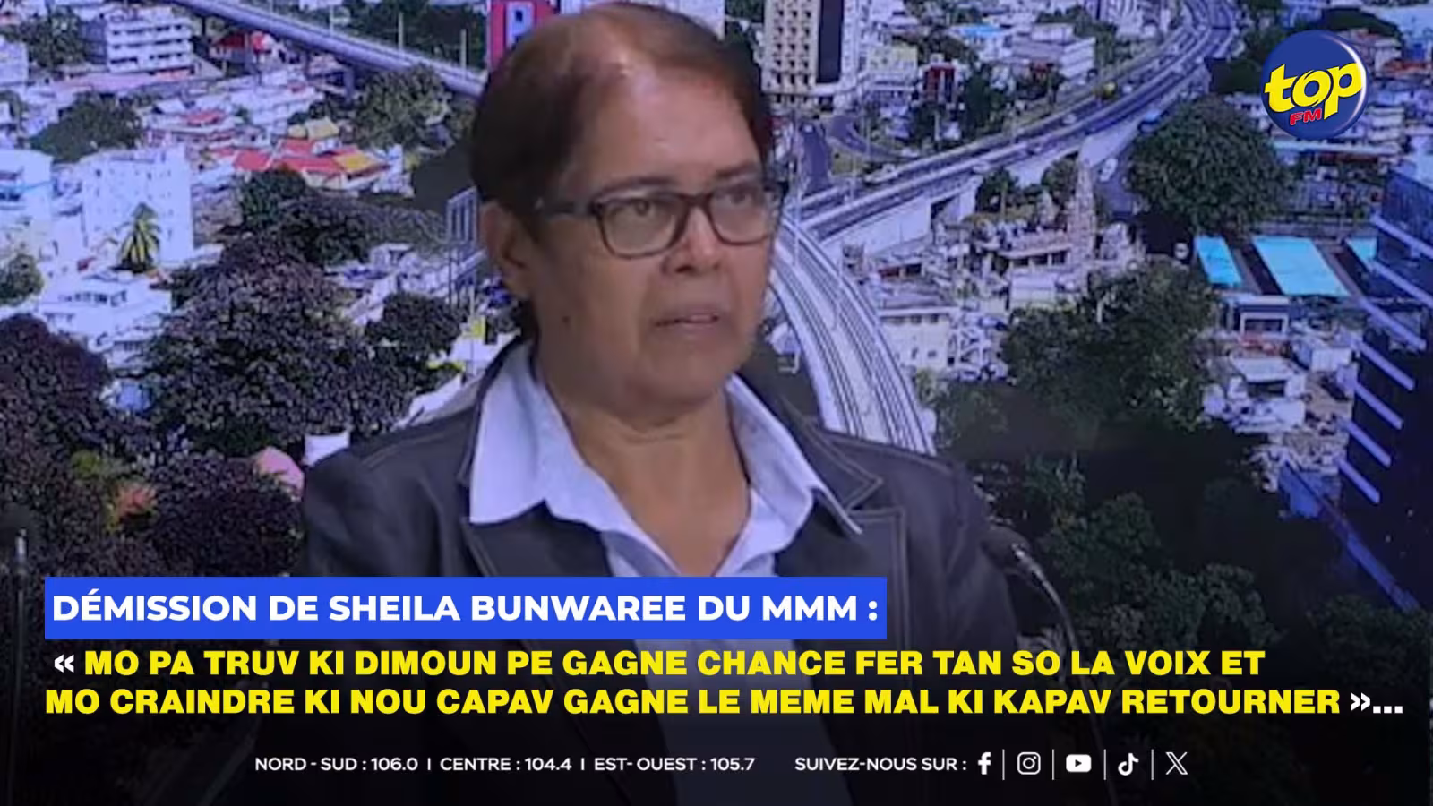 Démission de Sheila Bunwaree du MMM : « Mo pa truv ki dimoun pe gagne chance fer tan so la voix et mo craindre ki nou capav gagne le meme mal ki kapav retourner », soutient la démissionnaire