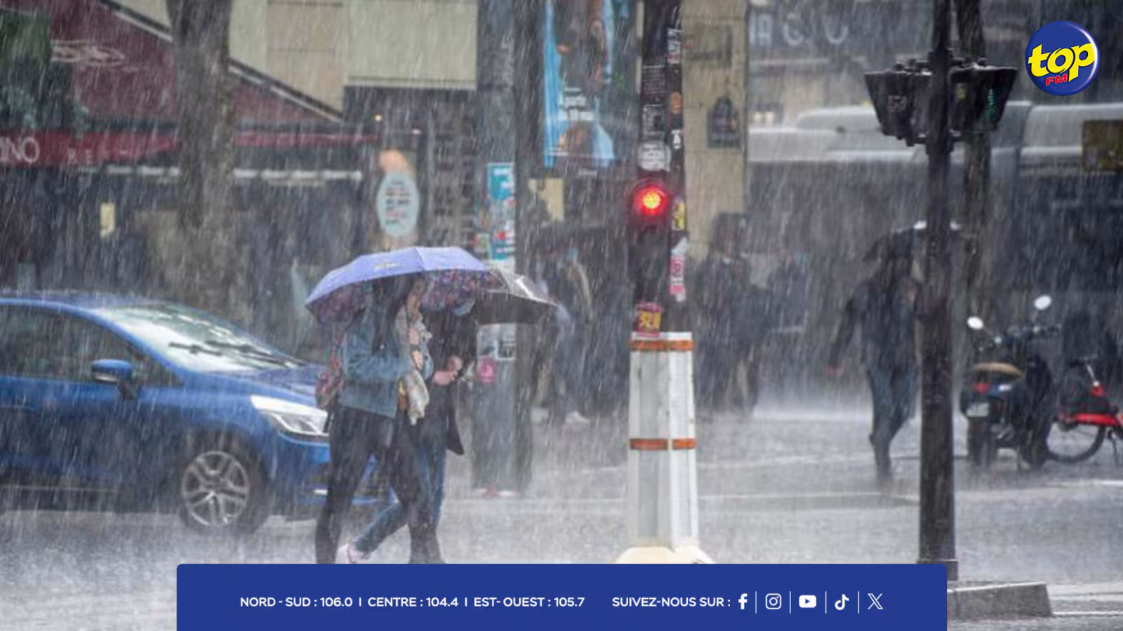 Météo : L’avis de pluies torrentielles reste en vigueur jusqu`à 22h00 ce vendredi