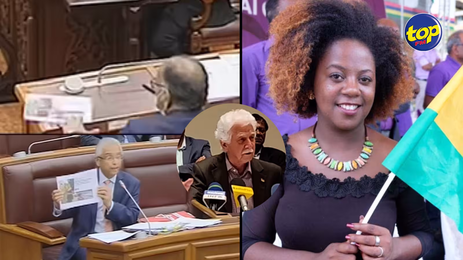 Photo de Jasmine Toulouse brandie au parlement par Pravind Jugnauth : « Rien de nouveau mais pire que jamais la façon dont ils ont traité une femme ; Mo honter ki li ti dans MMM », dénonce Paul Bérenger se référant à Alan Ganoo