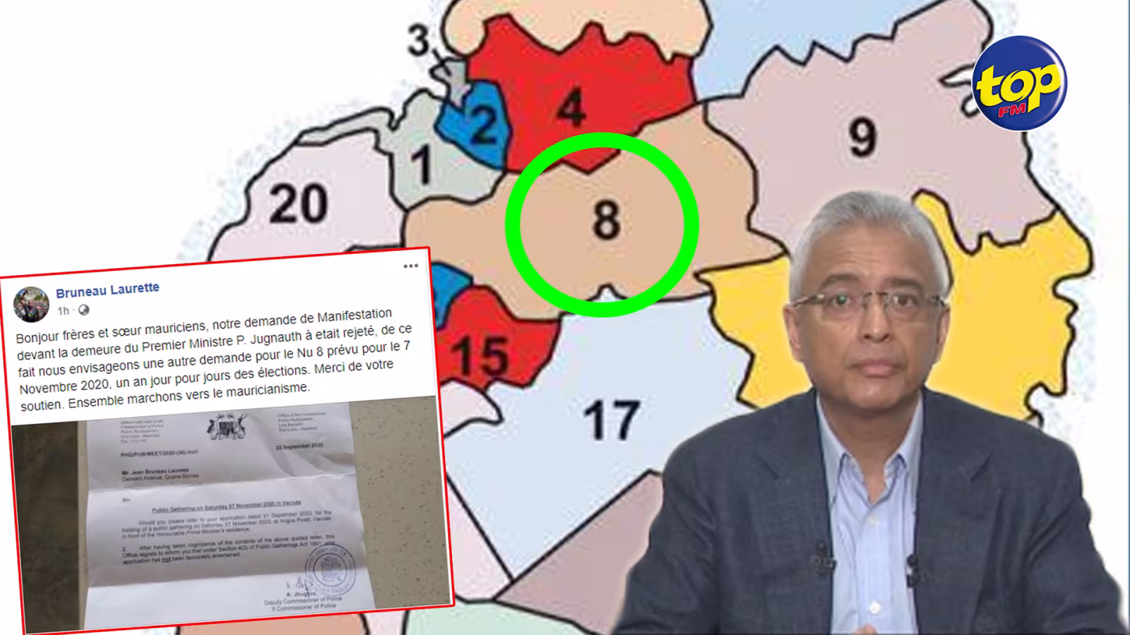 Sa demande ayant été refusée : Bruneau Laurette envisage de tenir une manifestation dans la Circonscription de Pravind Jugnauth