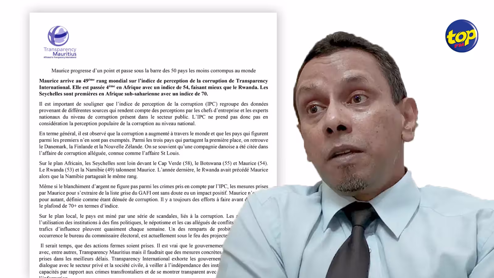 Maurice 49e sur l’indice de perception de la corruption de Transparency International : « Les institutions doivent pouvoir opérer en toute indépendance », affirme Rajen Bablee, qui réclame que l’Electoral Supervisory Commission soit dotée de pouvoirs