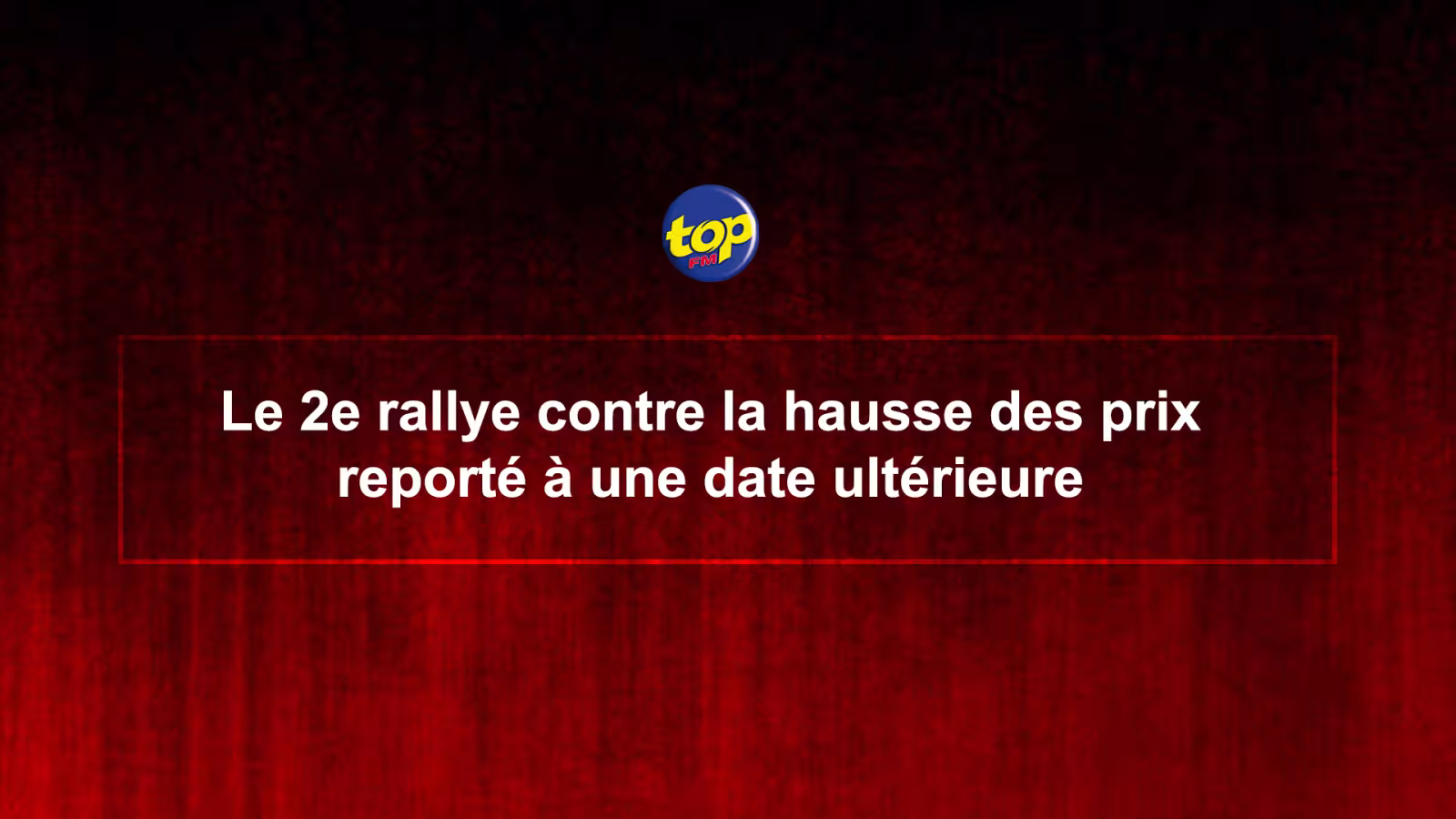 En raison du mauvais temps : Le 2e rallye contre la hausse des prix reporté à une date ultérieure