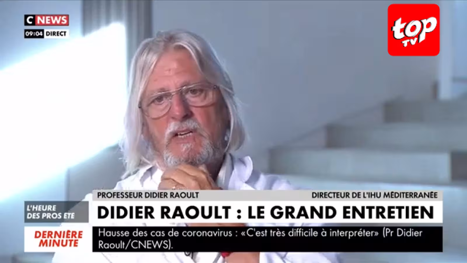 Professeur Raoult : le coronavirus a muté et ne provoque presque pas de mort