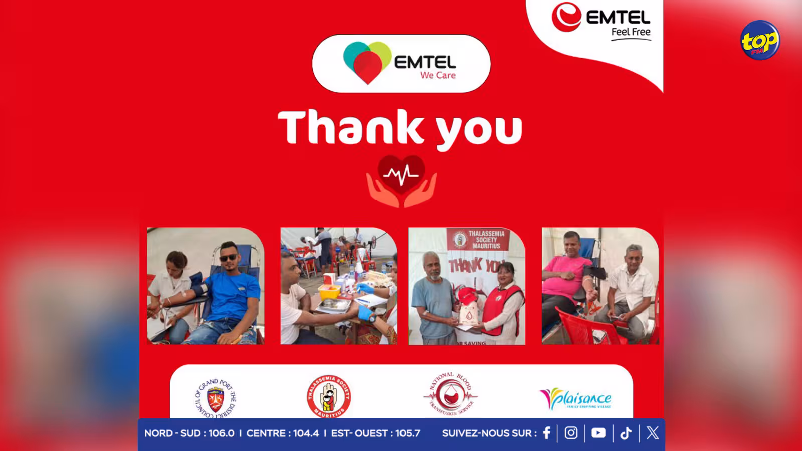 Au marché de Rose-Belle et au Plaisance Mall: Succès de la Mega Blood Donation d'Emtel… 163 pintes collectées 