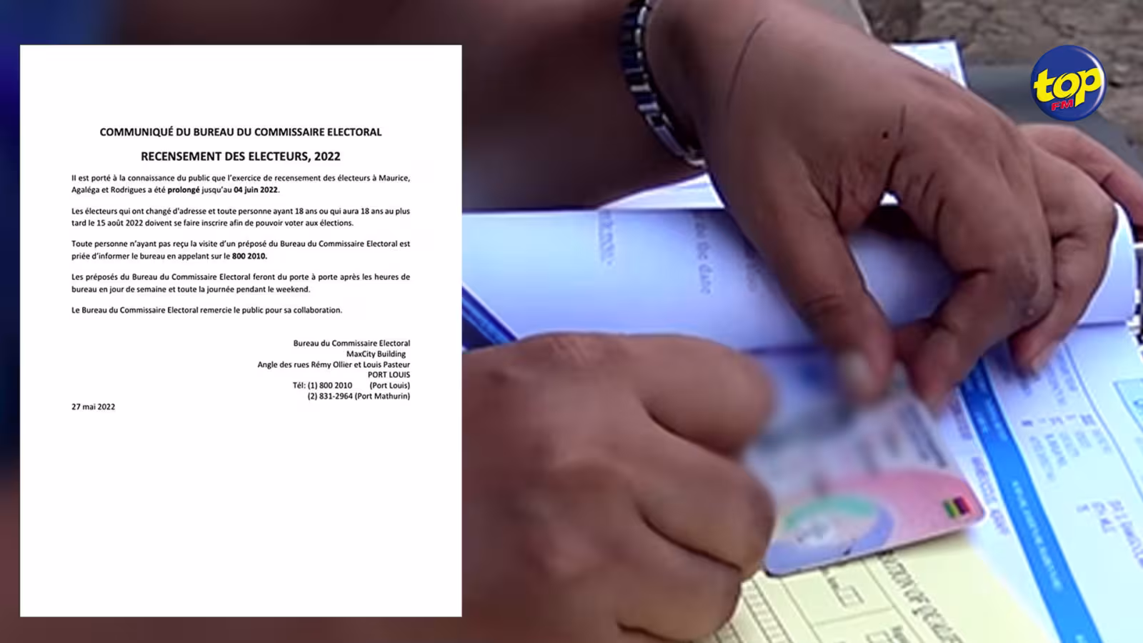 Il devait prendre fin le 31 mai : l’exercice de recensement des électeurs étendu jusqu’au 4 juin prochain