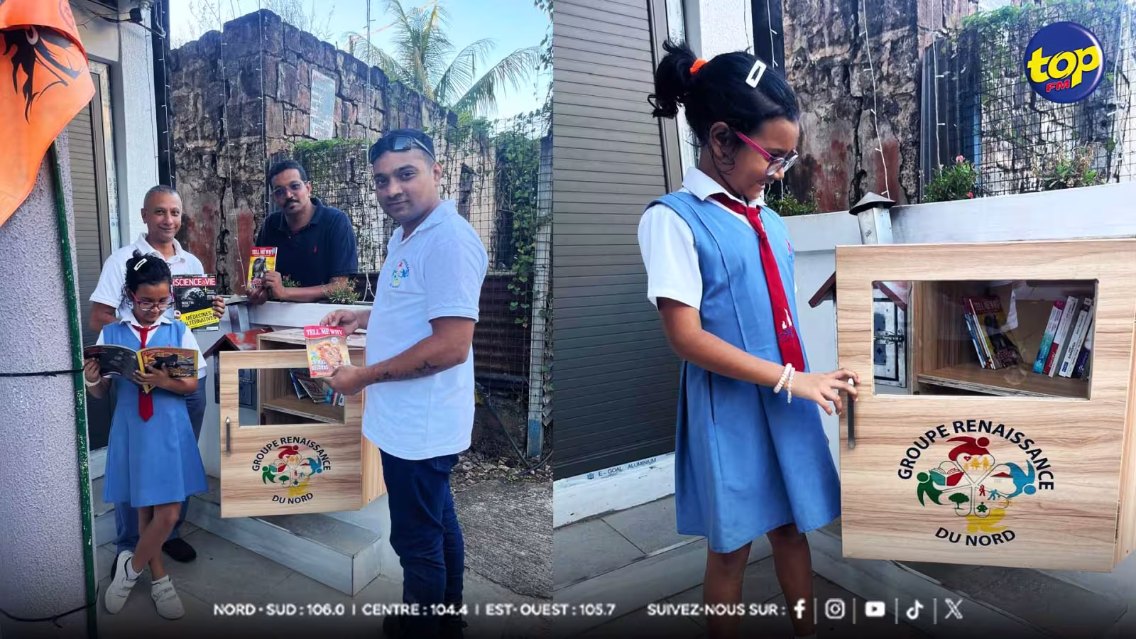 « Prends un livre, Dépose un livre », une initiative lancée par le Groupe Renaissance du Nord à Arsenal, plus précisément à la Kedarnath Gift Shop.